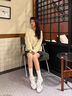 國潮小眾黑白拼色閃電厚底增高板鞋女2025秋季新款百搭學(xué)生休閑鞋 黑白色 37 曬單實(shí)拍圖