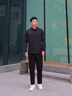 迪桑特DUALIS系列都市通勤男士長(zhǎng)袖POLO衫 IB-墨黑色 L (175/96A) 曬單實(shí)拍圖