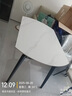 顧家家居（KUKA）現(xiàn)代巖板餐桌椅家用飯桌方變圓可伸縮圓桌DS7186T餐桌+折線灰椅*6 曬單實(shí)拍圖