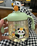貝親兒童牛奶杯1-3歲寶寶喝水喝奶PPSU直飲奶瓶雙吸管水杯 粉色330mL 曬單實(shí)拍圖