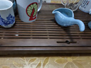 唐豐茶盤實木不銹鋼底盤家用簡約小茶臺抽屜式茶盤儲排兩用茶托 五福配不秀鋼茶盤 曬單實拍圖