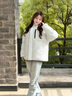LEEREDPOI連帽羽絨服男2025冬季百搭保暖外套男美式休閑寬松可脫卸袖上衣服 米白色 XL （136-155） 曬單實(shí)拍圖