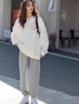MDlila【兩件套】情侶裝春秋季衣服一男一女衛衣2025年新款外套班服定制 男生白+女生白 薄款 XL 男生+女生M 曬單實(shí)拍圖
