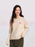 森馬（Semir）史努比系列毛衣女冬彩點(diǎn)含羊毛插肩袖繡花圓領(lǐng)套頭衫101724107025 曬單實(shí)拍圖