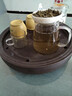正揚(yáng)紫砂茶盤手工紫砂茶盤功夫茶具圓形茶臺(tái)紫砂干泡儲(chǔ)水盤茶船茶托 14英寸紫砂雙龍戲珠  黑色 曬單實(shí)拍圖