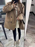 莫代爾拉鏈鯊魚(yú)褲女外穿秋冬新款高腰收腹提臀褲加絨彈力瑜伽打底褲女 灰色  薄款 2XL 建議130-150斤 曬單實(shí)拍圖