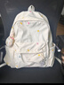 匡睿書(shū)包初中生女高顏值小眾ins大容量日系旅行高中大學(xué)生背包雙肩包 白色（帶三角奶酪+1個(gè)小掛墜） 曬單實(shí)拍圖