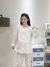 英氏【七夕好禮】A類月子服秋季孕婦睡衣可外穿哺乳喂奶帶胸墊家居服 格?；ā続類透氣排汗-夏款180g】 M【建議體重120斤以下】 曬單實拍圖