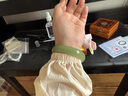 拾想和田玉青玉手鐲女款青白玉石鐲子寬條油青湖水綠手鐲玉器附證書(shū) 圈口55mm 曬單實(shí)拍圖