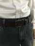 七匹狼皮帶男士針扣式真牛皮純腰帶頭層牛皮高端商務(wù)輕奢百搭時尚褲帶 咖色【免打孔】 120cm 曬單實拍圖