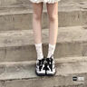 斐樂(lè)（FILA）【楊冪同款】女鞋芭蕾2老爹鞋2025夏季新款跳跳德訓(xùn)休閑運(yùn)動(dòng)鞋 黑/南極灰-SM 38 曬單實(shí)拍圖