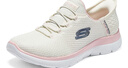 斯凱奇（Skechers）閃穿鞋女鞋夏季懶人一腳蹬健步鞋舒適軟底透氣運(yùn)動(dòng)跑步鞋150123 曬單實(shí)拍圖
