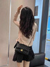 香奈小香兒包包女款2025年新款奢侈品輕奢時尚單肩斜挎包小香風(fēng)菱格鏈條包 黑色 曬單實拍圖
