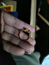 中國(guó)黃金（CHINA GOLD）蝴蝶黃金戒指女足金訂求結(jié)婚戒子中秋節(jié)禮物送女友老婆生日結(jié)婚 足金蝴蝶戒指-烤漆款-刻字 曬單實(shí)拍圖