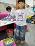 G.DUCKKIDS小黃鴨女童牛仔褲春秋季新款兒童褲子小童直筒褲女孩寶寶休閑長(cháng)褲 藍色庫洛米牛仔褲 120 尺碼5~6歲【110-120cm】 曬單實(shí)拍圖