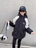 WVD美國品牌2025新款秋冬風(fēng)格女孩冬季夾克加厚兒童冬季天鵝絨夾克黑色加絨130 CM 曬單實(shí)拍圖