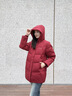 波司登（BOSIDENG）25新款羽絨服女短款連帽加厚90絨商場(chǎng)同款休閑百搭外套B250245122 醇酒紅|1856-趨勢(shì)推薦 S 160/88A 體重約110-130斤 曬單實(shí)拍圖