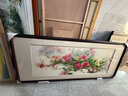 瑪朵維汀手工蘇繡富貴牡丹圖1-4絲橫版掛畫(huà)花開(kāi)富貴客廳臥室辦公室裝飾畫(huà) 畫(huà)芯尺寸160*60cm 帶框198*88cm 曬單實(shí)拍圖