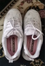 斯凱奇（Skechers）女鞋厚底增高老爹鞋百搭休閑鞋耐磨透氣運動(dòng)鞋女 WTRG白/金 36 曬單實(shí)拍圖