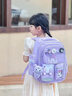 卡馳慕寧庫洛米新款兒童書(shū)包女生小學(xué)生123一6年級大容量女童背包減負護 紫色小號掛件+徽章+卡片+筆盒 曬單實(shí)拍圖