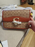 蔻馳（COACH）STUDIO系列女士單肩包 經(jīng)典老花C扣斜挎包 時(shí)尚大牌女包七夕 棕色C6639 B4NQ4 曬單實(shí)拍圖