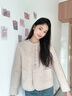 棉致時(shí)尚毛呢外套女春秋季2025新款小個(gè)子高級(jí)感短款雙面羊毛大衣冬 燕麥色 L 曬單實(shí)拍圖