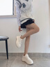 星期六（St&Sat）品牌真皮厚底小白鞋女2025秋季新款百搭板鞋透氣學(xué)生運(yùn)動(dòng)休閑女鞋 黑白熊貓色 37 曬單實(shí)拍圖