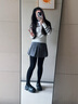 寶娜斯打底褲女加絨光腿神器秋冬棉豎條加厚保暖瘦腿光腿連褲襪 曬單實(shí)拍圖