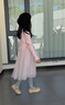 巴拉巴拉balaOne童裝兒童連衣裙女2025秋冬新款公主裙針織網(wǎng)紗裙 紅白色調(diào)00361 120 曬單實(shí)拍圖