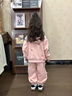 G.DUCKKIDS小黃鴨童裝拉布布衣服女童套裝春秋季兒童運動(dòng)服女小童秋裝兩件套 粉色 120 尺碼5~6歲【110-120cm】cm 曬單實(shí)拍圖
