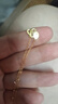 中國黃金可愛(ài)貓黃金項鏈女足金吊墜七夕情人節禮物送女朋友老婆 （金重約1.4g）贈銀鏈 曬單實(shí)拍圖