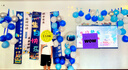 仕彩藍(lán)色主題生日金屬氣球裝飾場(chǎng)景布置男孩周歲生日兒童寶寶派對(duì)條幅 曬單實(shí)拍圖