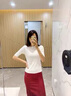 TKSY酒紅色一字領中袖打底衫女裝春秋2025新款內搭修身針織上衣薄 酒紅色 【針織面料】 2XL (130-140斤) 曬單實拍圖