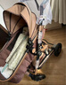 ANGI BABY嬰兒車高景觀嬰兒推車可坐可躺雙向避震0-3歲新生兒遛娃神器推車 卡其金翎【四輪橡膠】 嬰兒車高景觀輕便避震遛娃神車 曬單實(shí)拍圖