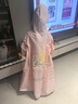 牧萌兒童雨衣帶書包位男童女童加長全身學生雨披 粉獨角獸拉鏈款 3XL 曬單實拍圖