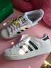 阿迪達斯adidas三葉草貝殼頭SUPERSTAR男女休閑鞋EG4958 40碼 曬單實(shí)拍圖