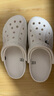 卡駱馳crocs洞洞鞋貝雅卡駱班輕便耐磨一腳蹬休閑鞋|205089 白/深藍-126 40 (250mm) 曬單實拍圖