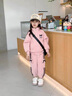 G.DUCKKIDS女童春秋運動套裝女寶寶2025新款卡通洋氣衛(wèi)衣兩件套兒童休閑秋裝 粉色 90 cm 曬單實拍圖