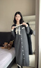 愛(ài)莉安娜孕婦裝秋冬季潮媽時(shí)髦小香風(fēng)系帶開(kāi)扣氣質(zhì)寬松撞色顯瘦毛 杏色 L 曬單實(shí)拍圖