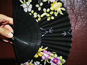 王星記非遺傳承中國(guó)風(fēng)古風(fēng)文創(chuàng)女式折扇頭青排茄長(zhǎng)面絲綢扇6.5寸日用手工扇子 輕絹櫻影禮盒裝中秋國(guó)慶 曬單實(shí)拍圖