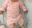 鯨魚(yú)阿唔 女?huà)雰哼B體衣夏季薄款純棉提花寶寶衣服長(cháng)袖空調服夏裝 紫色 80cm 曬單實(shí)拍圖