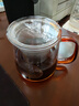 雅集耐熱玻璃茶杯茶水分離泡茶杯辦公室茶道喝茶杯子一葉菩提杯500ml 曬單實拍圖