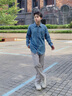 Calvin KleinJeans【明星同款】25早秋新款男復(fù)古ck輕薄純棉牛仔襯衫40BM796 N85-牛仔淺藍(lán) S 曬單實(shí)拍圖