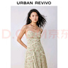 UR【鐘楚曦聯(lián)名款】2025秋季新款女度假風(fēng)碎花連衣裙UYL750113 米黃印花 M 曬單實(shí)拍圖