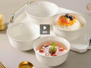 斯凱綈（Sky Top）米飯碗陶瓷小湯碗骨瓷純白家用喬遷酒店餐具4.5英寸金鐘碗4件套裝 曬單實拍圖