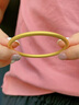 中國黃金（CHINA GOLD）古法素圈黃金手鐲女足金999金鐲子生日七夕情人節(jié)禮物送女友老婆 周年紀念禮盒包裝【無產(chǎn)品勿單拍】 曬單實拍圖