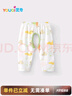 優(yōu)奇嬰兒褲子夏季薄款寶寶長褲男童女童透氣開襠褲A類長褲無骨打底褲 曬單實(shí)拍圖