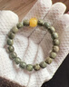 彩荷海南原生態(tài)石玉料星月菩提子手串翡翠綠陰綠皮男女文玩單圈手串送 【同枝料】翡翠星月手串(10×9mm 曬單實(shí)拍圖