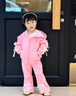 G.duck小黃鴨女童套裝2025春秋新款兒童可愛(ài)休閑裝寶寶公主風(fēng)連帽兩件套 淡粉色喇叭褲套裝 均碼 90 曬單實(shí)拍圖