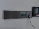 羅格朗（LEGRAND）開關(guān)插座面板 逸景深砂銀灰色插座墻壁電源插座 10A五孔帶開關(guān) 曬單實(shí)拍圖
